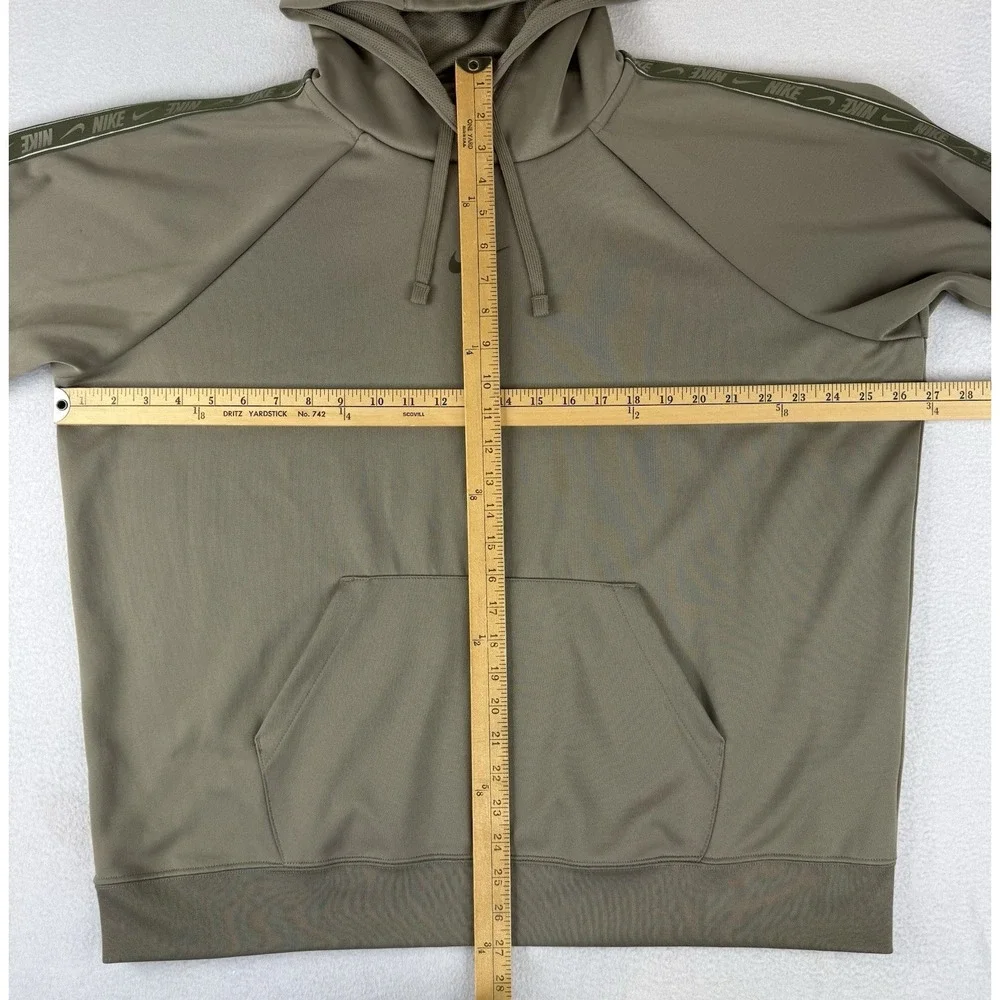 Nike Tape Hoodie Sweatshirt Womens XXL Olive Green DM4642-351 Center‎ Swoosh